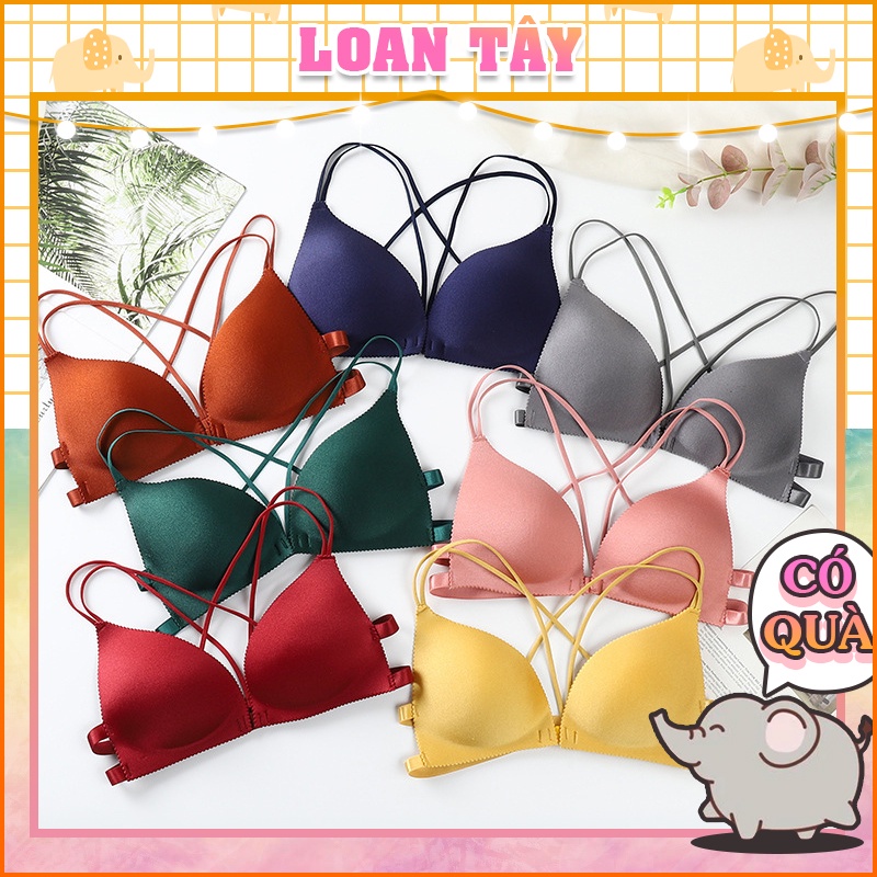 Áo Bra Không Gọng Su Nâng Ngực Cài Trước P1649 - LoanTay