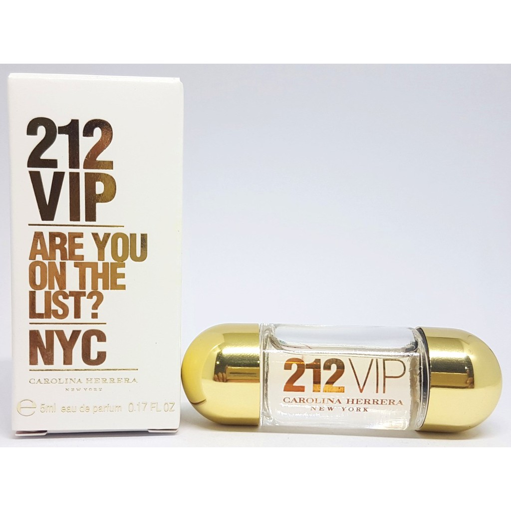 Nước hoa mini nữ 212 VIP NYC CAROLINA HERRERA Eau de Parfum chai 5 ml màu TRẮNG chính hãng