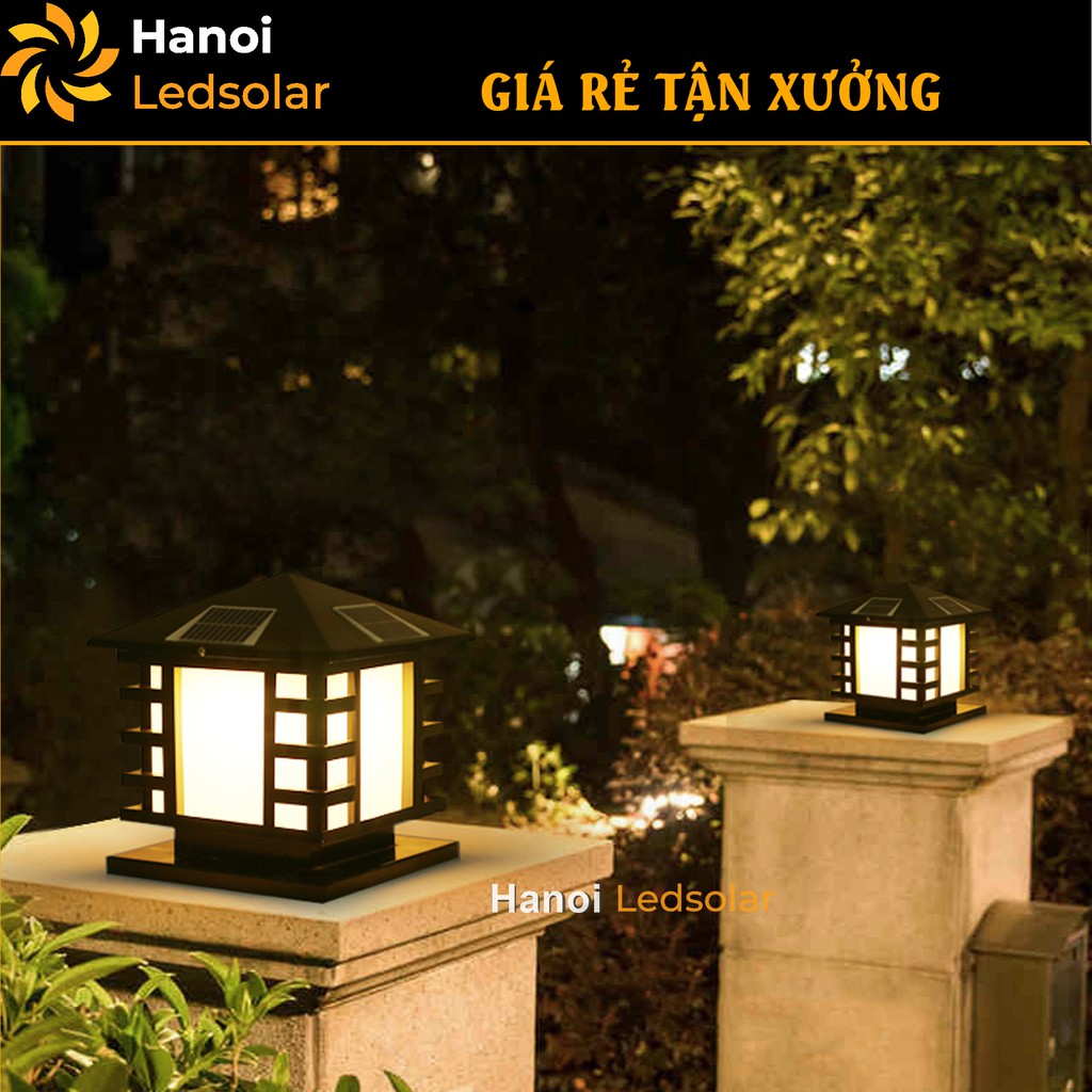 [Giá xưởng] Đèn trụ cổng năng lượng mặt trời 4 góc-Hà Nội LEDSOLAR - TC13