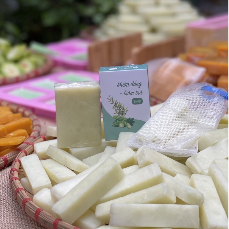Xà Bông Nghệ Mật Ong, Mướp Đắng, Trầu Không, Hoa Hồng | Xà Bông Thảo Dược Trắng Da Khử Thâm