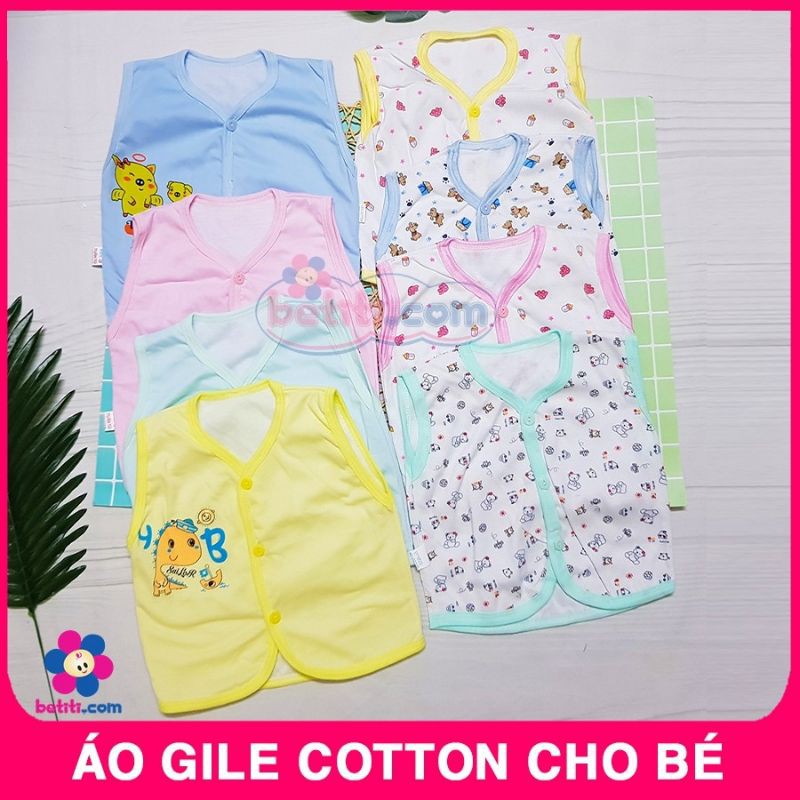 Áo gile cotton 2 lớp cho bé (nhiều mẫu)