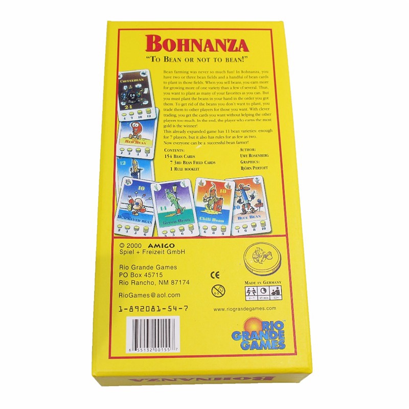 Bohnanza Board Game Trò chơi cờ bàn Bohnanza trồng đậu thú vị chất lượng cao