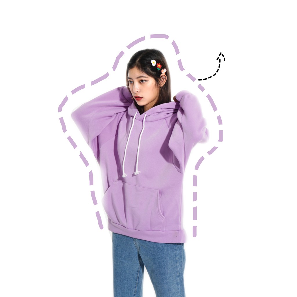 Hoddie trơn chất nỉ bông made in vietnam FREESIZE nam nữ đều phù hợp