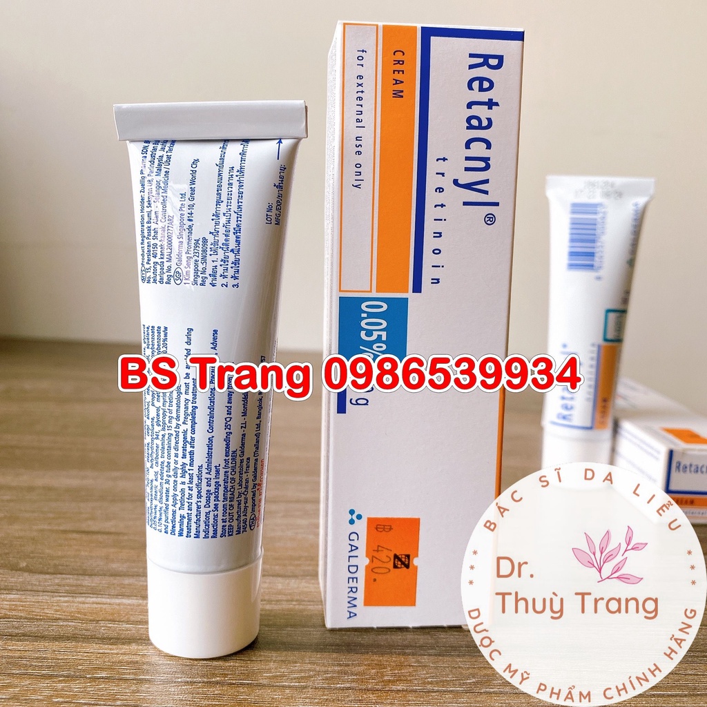 Tretinoin Retacnyl Cream 0,025%, 0.05% [Date mới]- Kem hỗ trợ giảm mụn trẻ hóa da