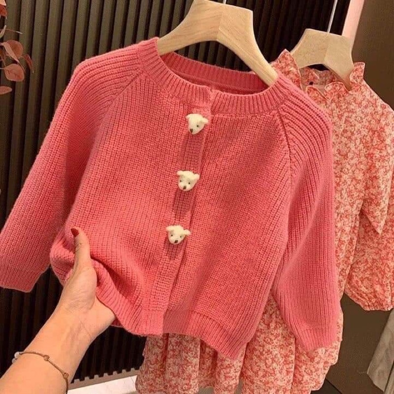 Set áo cardigan + váy