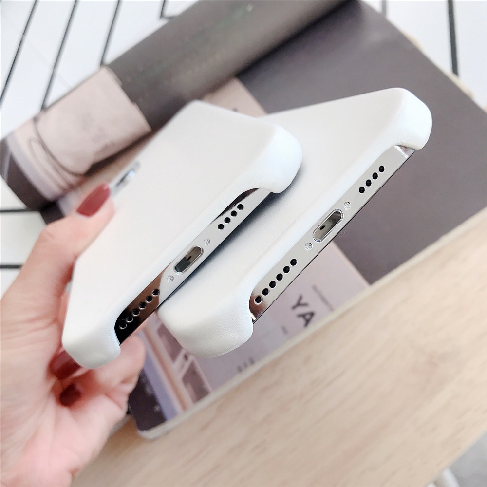 Ốp điện thoại da cừu trắng sang trọng cho iPhone 12 Pro Max 11 X XR XS Max SE 2020 7 8 Plus 12 Mini