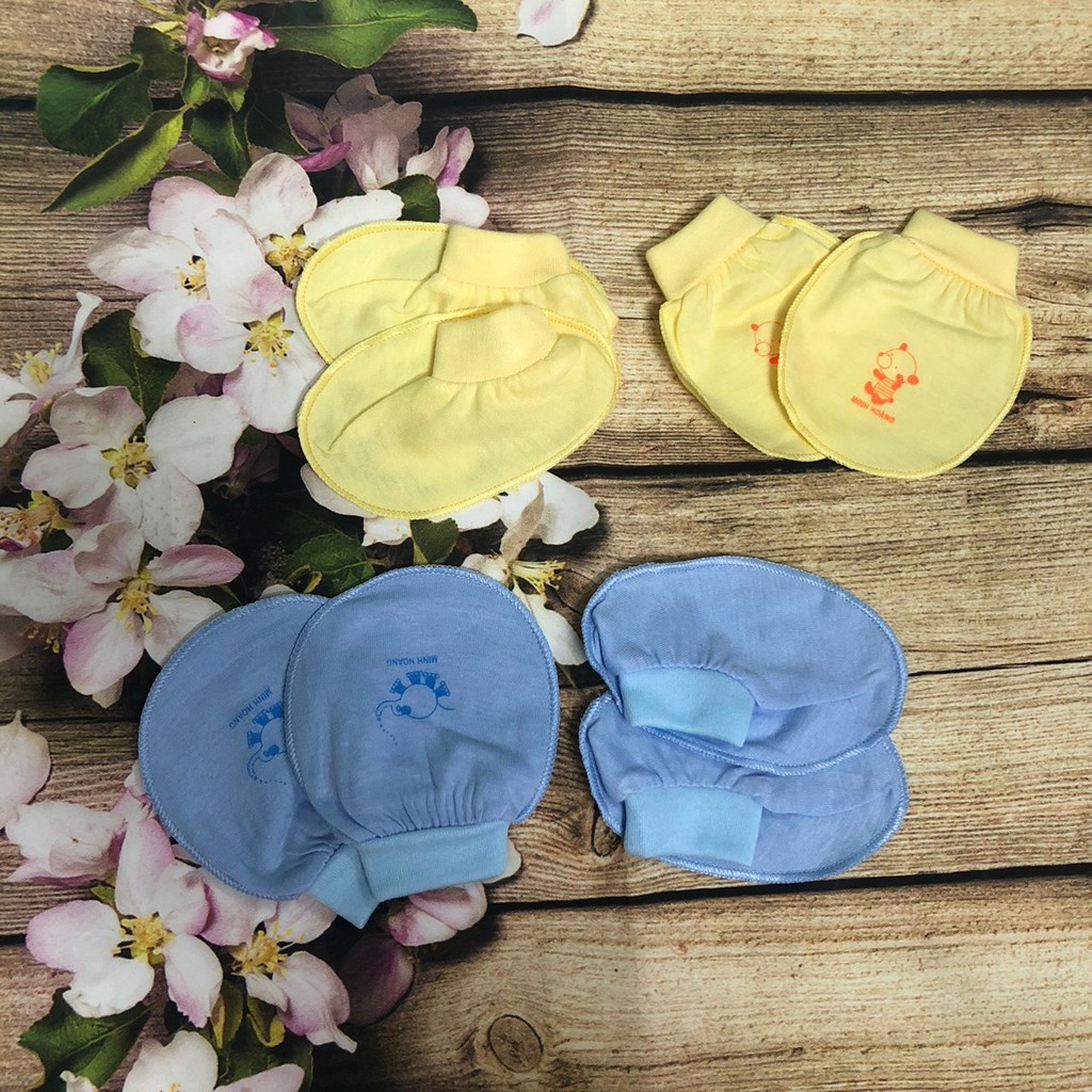 SET BAO TAY BAO CHÂN chất cotton mềm mại cho bé yêu (1 set gồm 1 đôi bao tay và 1 đôi bao chân)