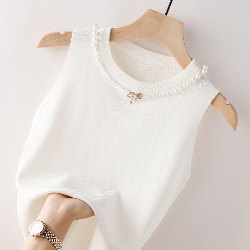 Summer close-fitting short Beaded camisole