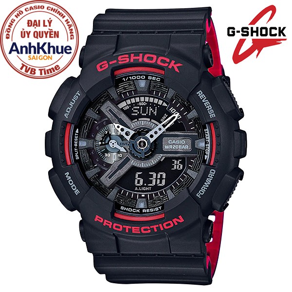 Đồng hồ nam dây nhựa Casio G-Shock chính hãng Anh Khuê GA-110HR-1ADR
