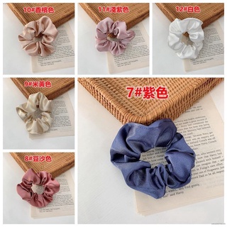 Dây Buộc Tóc Vải Lụa Satin Co Giãn Phong Cách Pháp Cho Nữ