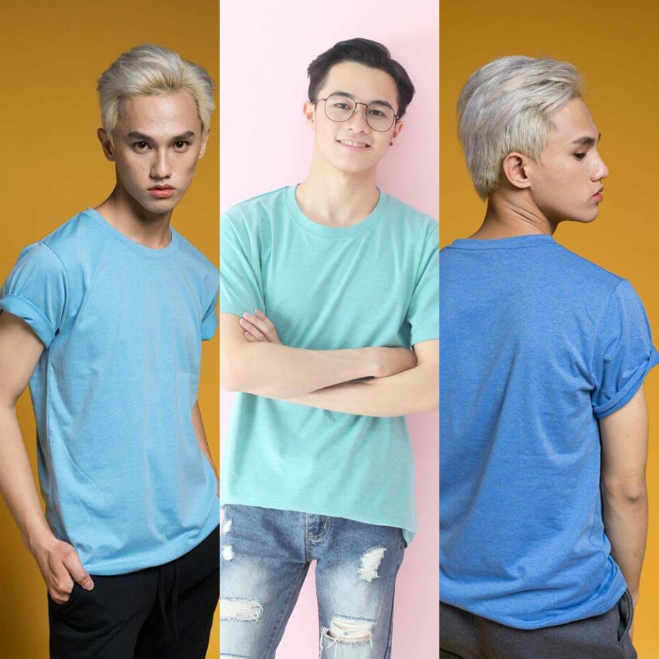 Combo 3 Áo Thun Nữ Nam Unisex Chính Hãng AGE2X TÔNG XANH DƯƠNG.