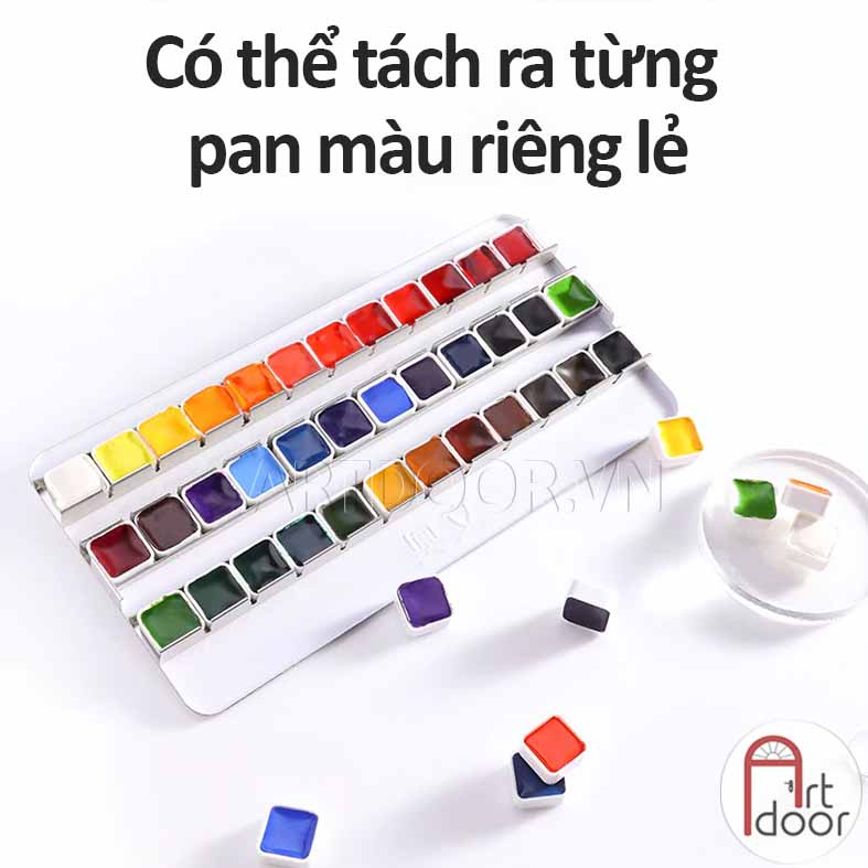 [ARTDOOR] Bộ màu Nước Nén OWIN (hộp thiếc)