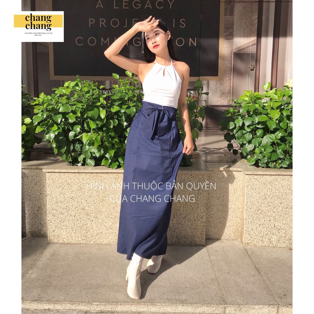 Váy Chống Nắng Lưng Thun Cài Nút CHANG CHANG, Quây Che Nắng Thiết Kế Vải Quần Tây Dày Mềm Nhiều Màu