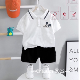 Bộ mickey viền đen bé trai