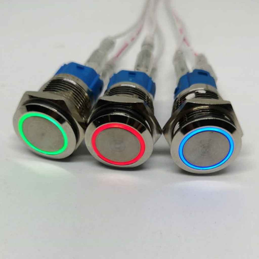 Công tắc đèn LED tự khóa 16mm chống thấm nước