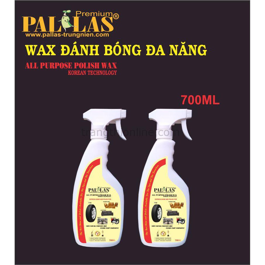 Dung dịch đánh bóng đa năng Pallas - Dung dịch 700ml(chai trắng)