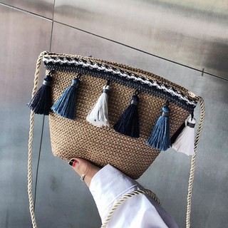Túi cói thổ cẩm vintage