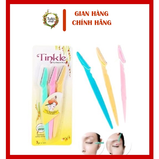 Bộ 3 cây cạo lông mày Tinkle