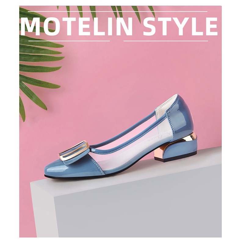 Giày Cao Gót Da Mềm Dày Dặn Mũi Nhọn Thời Trang Mùa Hè 2021 Cho Nữ