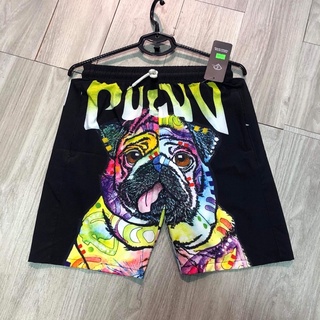 Quần sooc nam in hình chó pug, quần ngố hè, quần short nam đi biển - Bee Shop