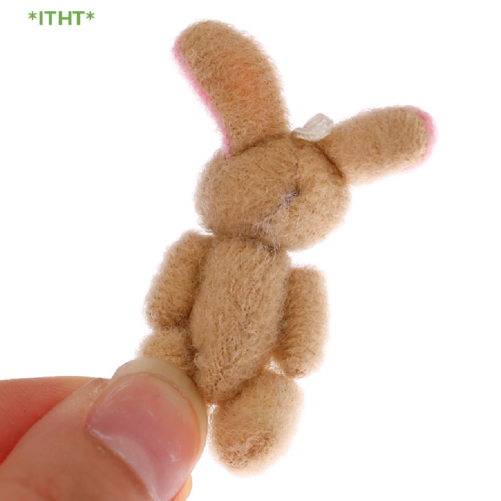 1 Mô Hình Gấu / Thỏ Đáng Yêu Trang Trí Nhà Búp Bê Tỉ Lệ 1 / 12 Mới