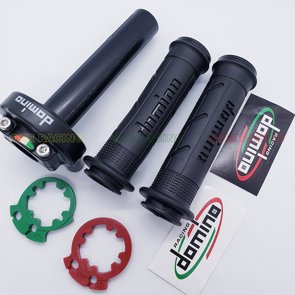 COMBO Cùm tăng tốc domino 2 dây ga, 2 Bao tay xe máy domino, mẫu cao cấp phù hợp cho tất cả dòng xe hiện nay, ONE RACING