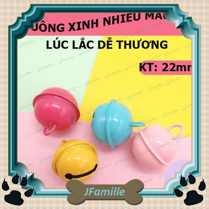 [LÚC LẮC]Chuông Xinh Đeo Cổ Cho Thú Cưng, Leng Keng Vui Tai, Dễ Nhận Biết Các Bé Đang Ở Đâu. KT: 22mm 4 Màu Sắc.