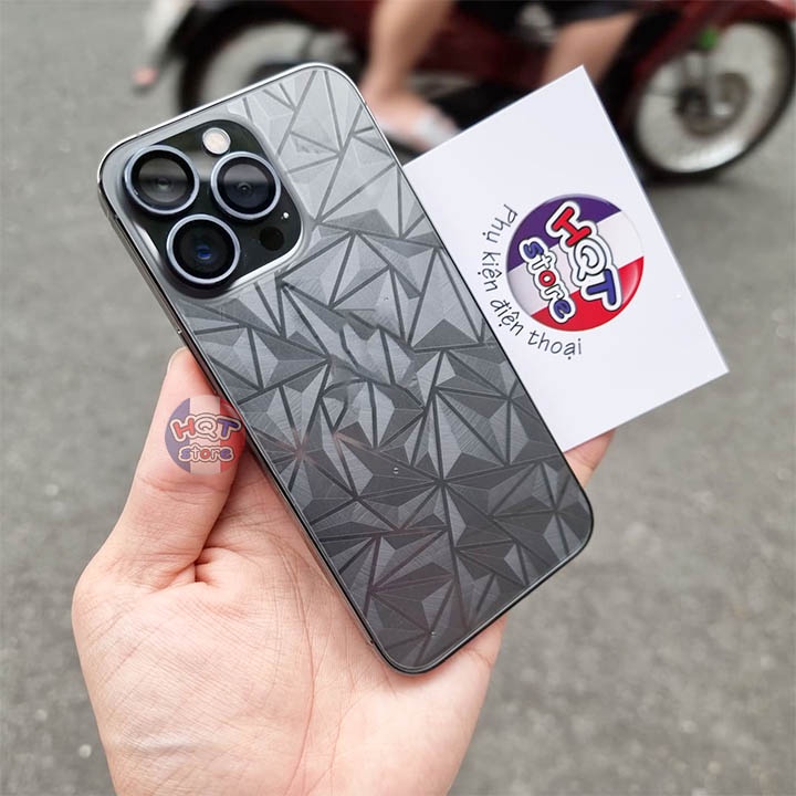 Miếng dán mặt lưng 3D vân kim cương IP 13 Pro Max / 13 Pro