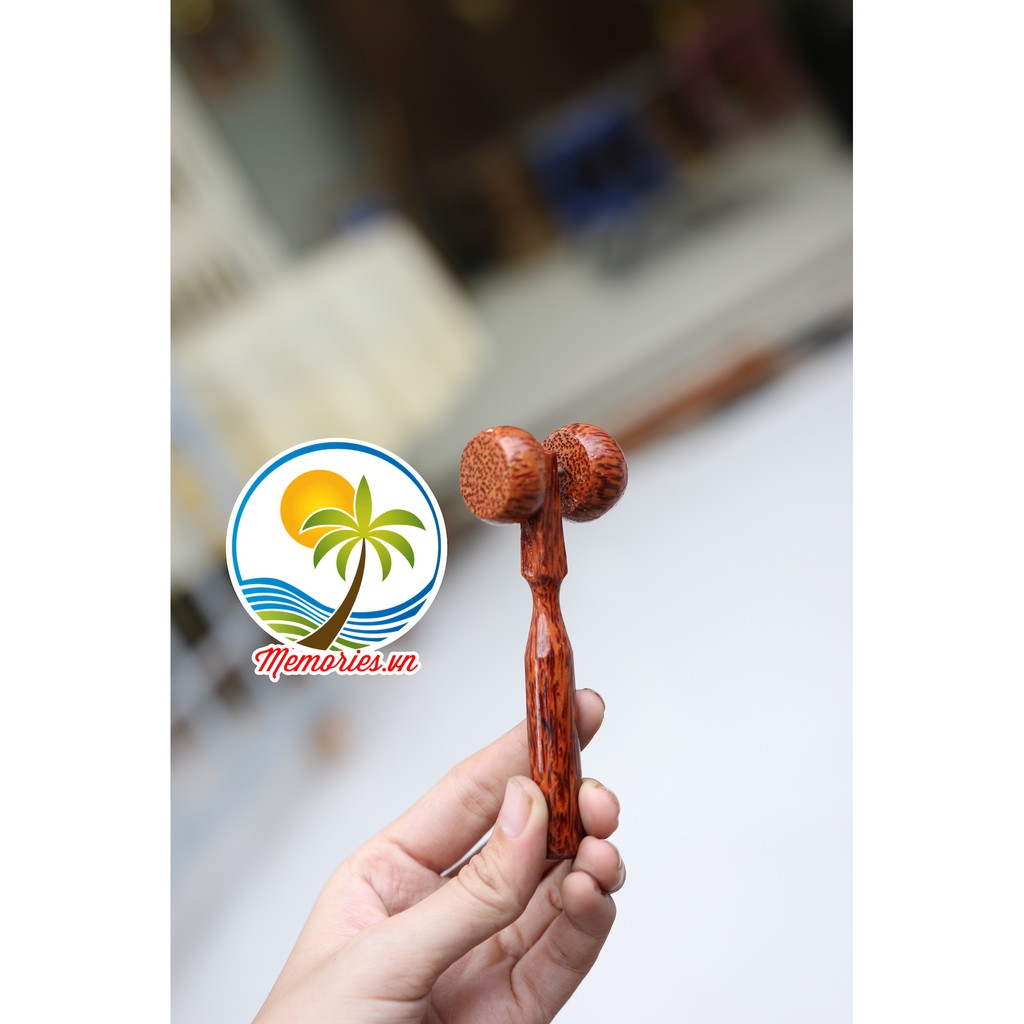 Cây Lăn Massage Mặt, Mắt, Cổ, Mũi Làm Bằng Gỗ Dừa, Gỗ Bách - Quà tặng trang trí handmade Memories.vn