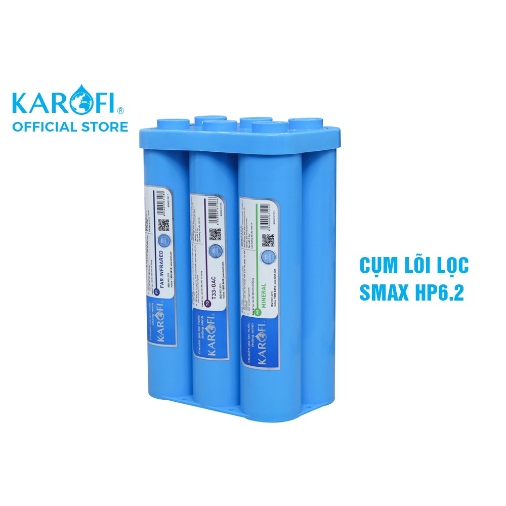 Bộ lõi máy lọc nước Smax hiệu suất cao HP 6.1 &amp; 6.2 thương hiệu KAROFI - linh kiện, phụ kiện thay thế