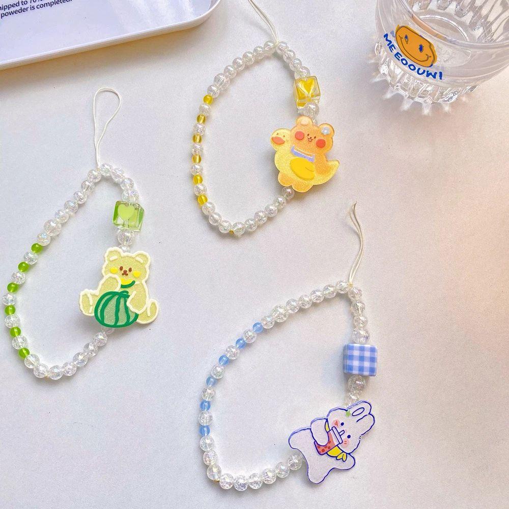 Dây Đeo Điện Thoại In Hình Gấu / Thỏ / Vịt Dễ Thương