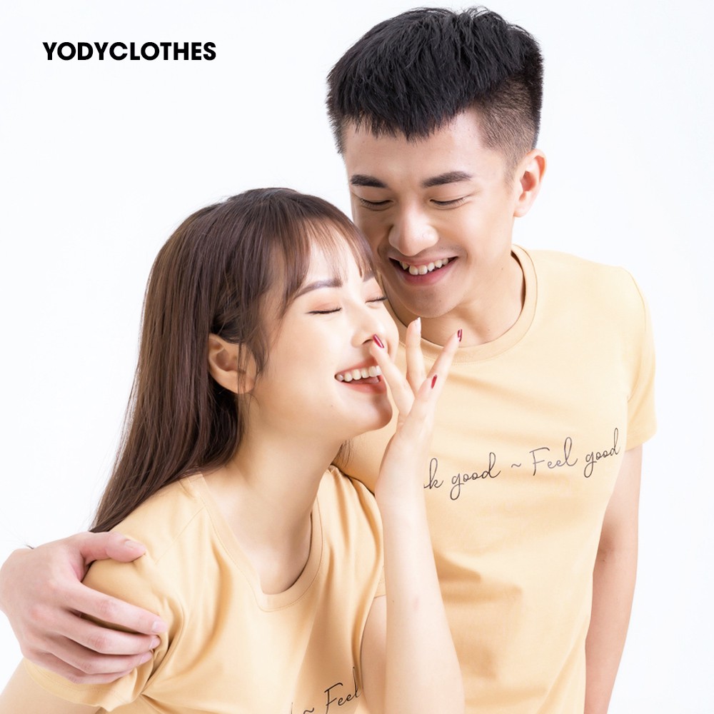 YODY áo thun phông nam cổ tròn tay ngắn vải cotton mát mẻ PPM3461