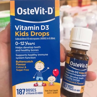 Vitamin D3 Drops dạng nhỏ giọt Ostevit-D của Úc