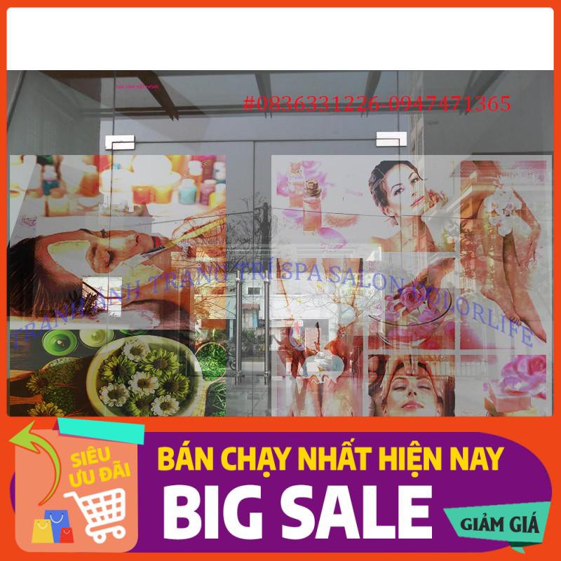 TRANH DÁN CỬA KÍNH SPA CAO CẤP