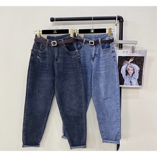 quần bò dáng boy kèm belt