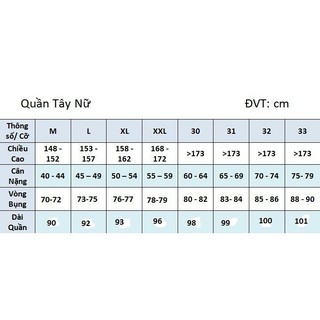 Quần tây nữ Thái Hoà