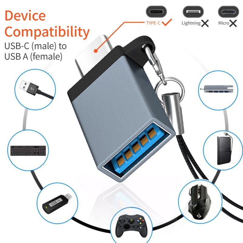 Cáp OTG Chuyển Đổi Type C Sang USB 3 0 Type-C Cho Máy Tính Bảng Apple