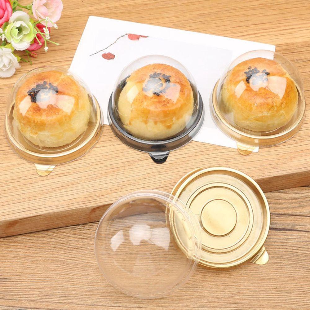 Bộ 50 Hộp Nhựa Đựng Bánh Trung Thu / Muffin / Bánh Cưới Tiện Dụng