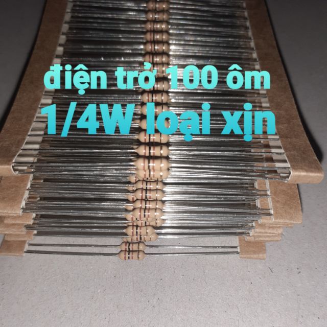 50 điện trở 100R 100ohm 1/4W xịn