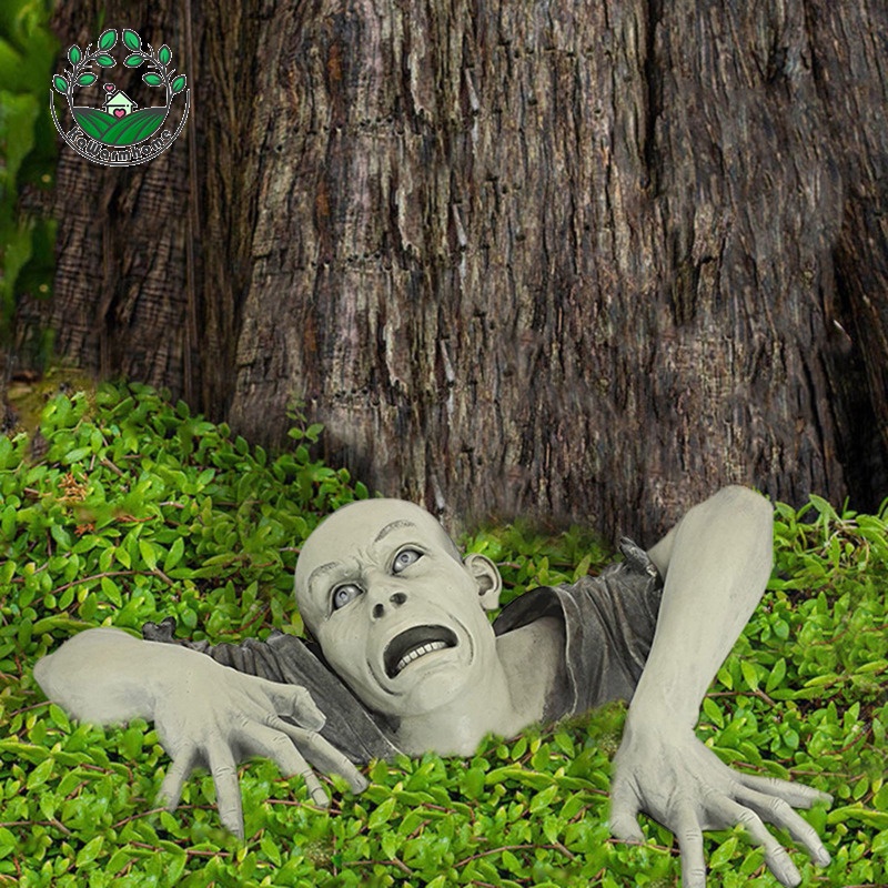 [whcart]The Zombie of Montclaire Moors Statue Garden Resin Sculpture Outdoor Decoration, Garden Lawn Backyard Statue