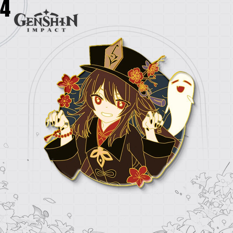 Ghim Cài Áo Kim Loại Hình Genshin Impact Dễ Thương
