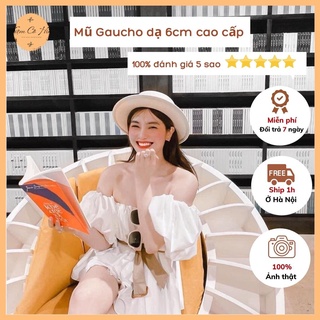 Mũ nón gaucho dạ cao cấp Tiệm Cô Hìn vành 6cm cực đẹp có nhiều màu ship 1h lỗi 1 đổi 1