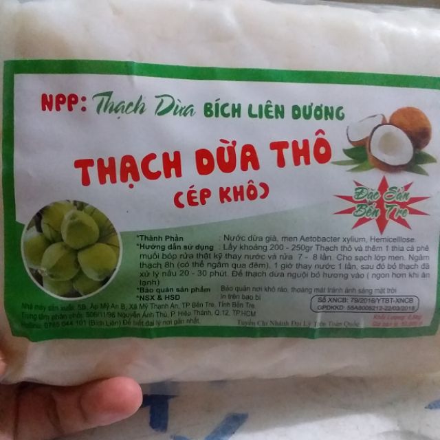 Thạch dừa thô bến tre. Sỉ
