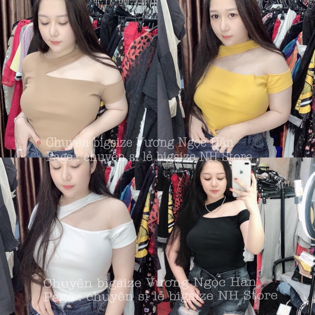 Bigsize Vương Ngọc Hân áo chéo vai bigsize 65 => 75kg siêu đẹp ảnh và clip tự chụp