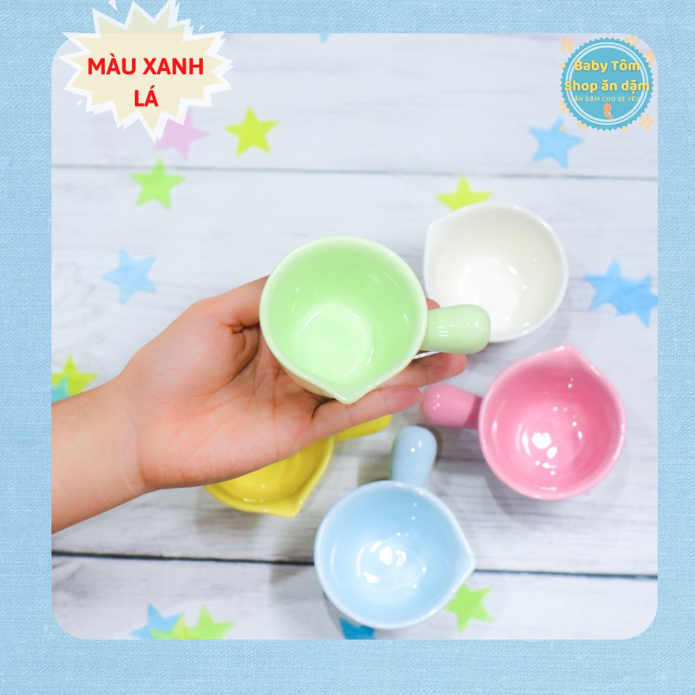 Bát ăn dặm gốm sứ hình gáo béo,dung tích 70ml NPP Baby Tôm