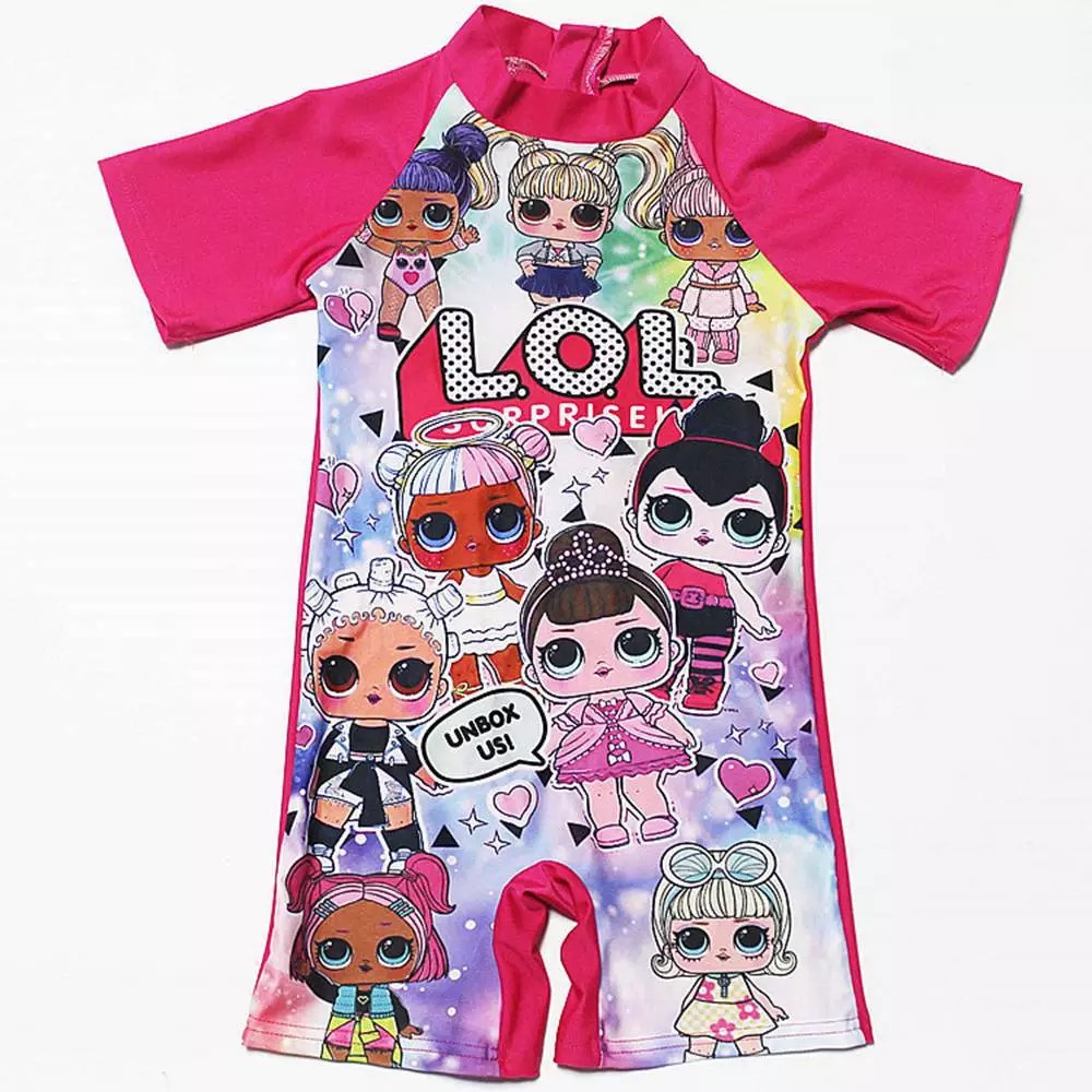 Baby Kids Swimming Swimwear 2-11Yrs Girls Swimsuits Cartoon L.O.L Surprise