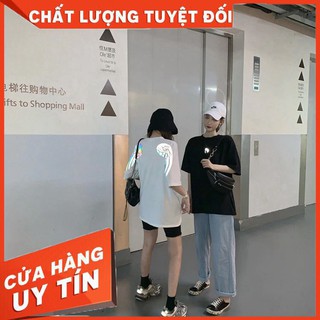 Áo thun phản quang 7 màu tay lỡ nam nữ đôi cánh vai