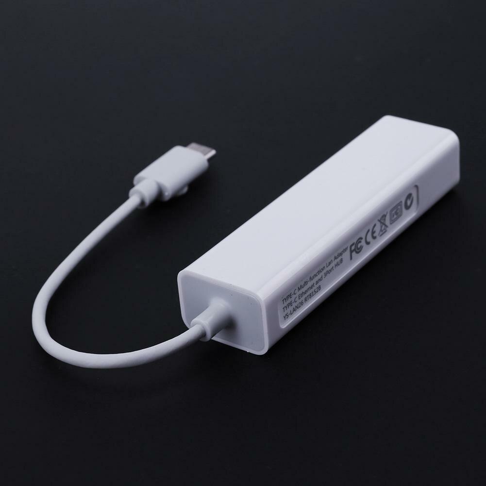 Bộ Chia 3 Cổng Usb C Ethernet Rj45 Lan Cho Macbook Type C