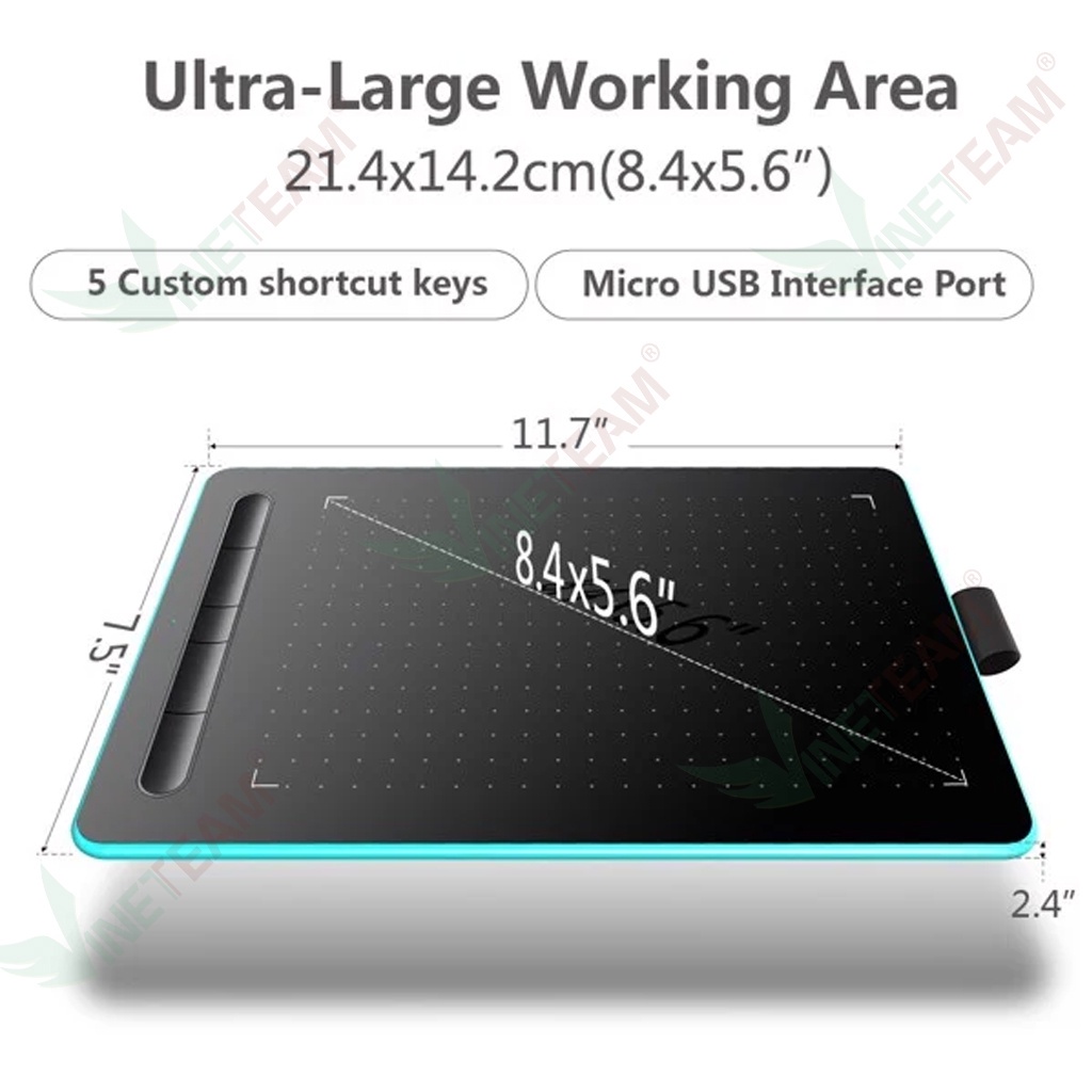 Bảng Vẽ Điện Tử Đồ Hoạ Kĩ Thuật Số Kết Nối Dây Vson WP9620N Hỗ Trợ Dạy Học Online Dùng Cho Windows10 Android Ios -dc4687