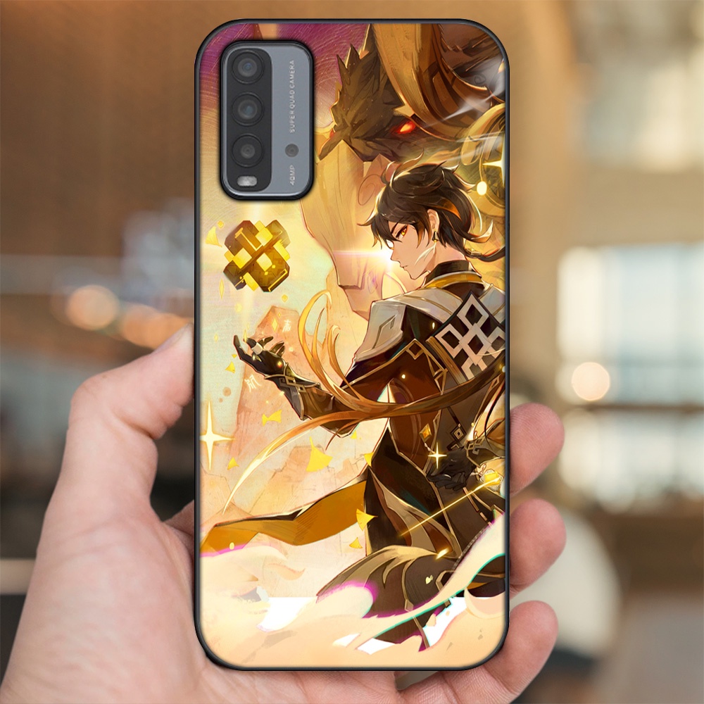 Ốp lưng Xiaomi Redmi 9T viền đen in hình Zhongli Genshin Impact